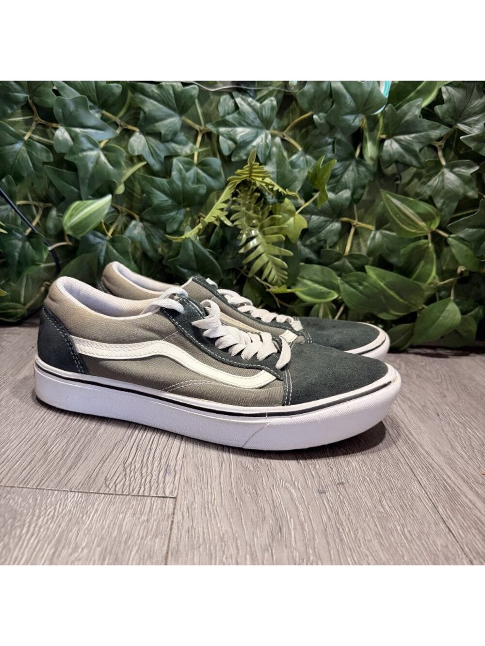 Vans ComfyCush Old Skool Men's Shoes Thyme-Scarab Size 8.5 Green